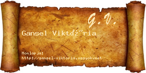 Gansel Viktória névjegykártya